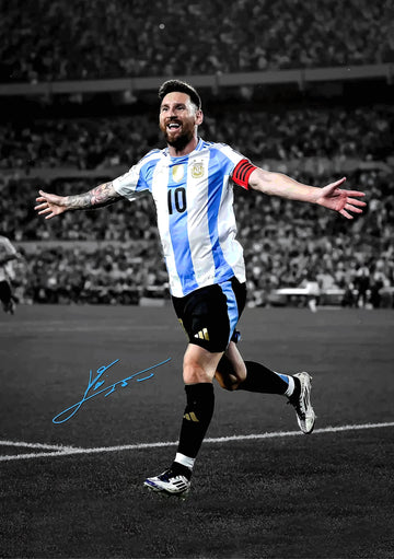 Lionel Messi Celebration Poster – Argentina’s No. 10 | Premium Poster