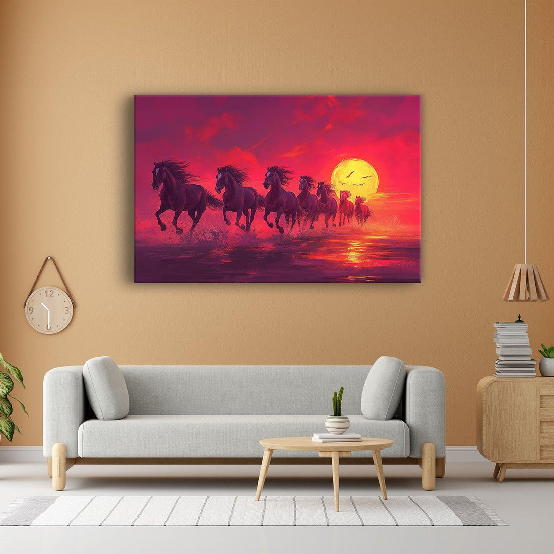 Seven Horses At SunSet