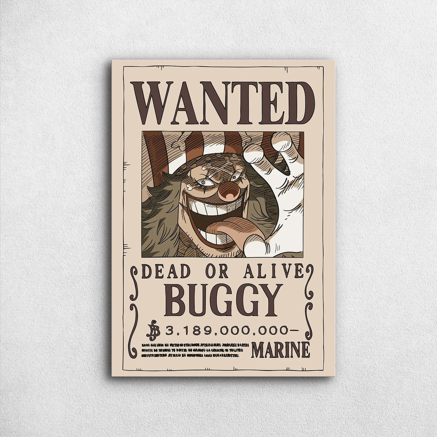 わくひめページです୨୧*॰ॱ Buggy Wanted One Piece Metal Poster - Anime Wall Art | UV