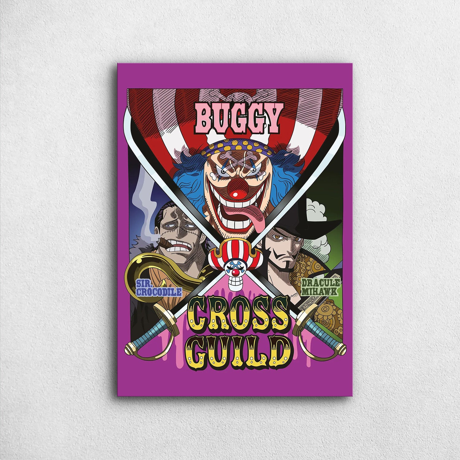 Cross Guild Wanted One Piece Metal Poster - Anime Wall Ar