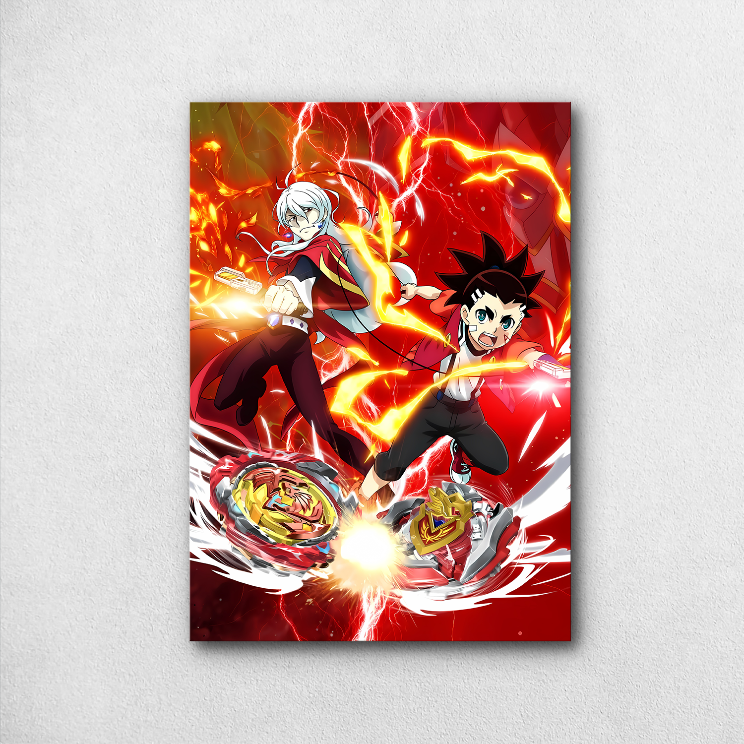 BEYBLADE キービジュアル& ティザービジュアル　オーロラポスター　A3 Beyblade Burst Turbo Metal Poster – Where Chaos Slams Int