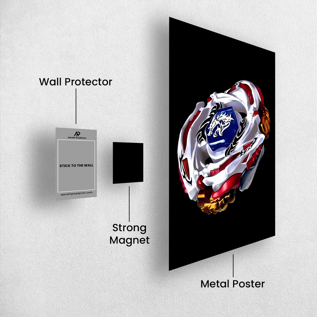 Beyblade L-Drago Destroy Metal Poster – Rule the Battle Ring! ⚡
