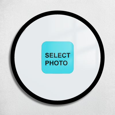 Dual Border Circle Shaped Acrylic Photo Frame