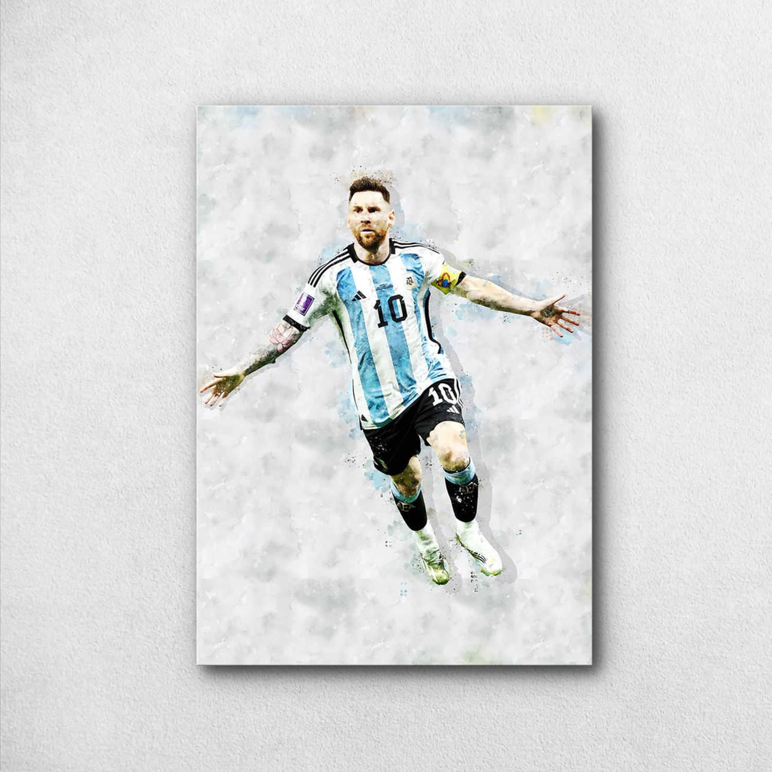 Lionel Messi Goal Celebration Poster – Argentina's Flying Icon