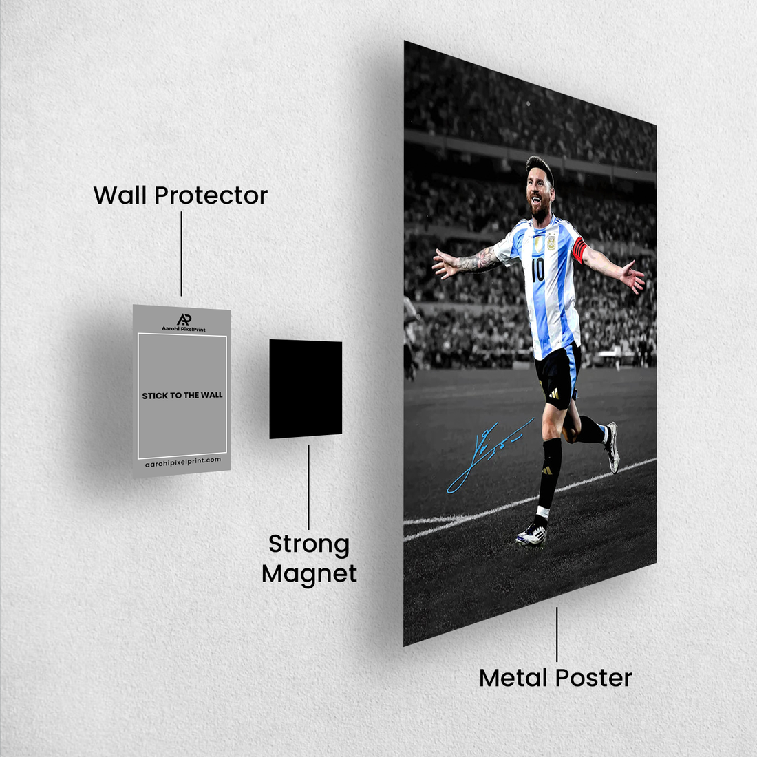Lionel Messi Celebration Poster – Argentina’s No. 10 | Premium Poster