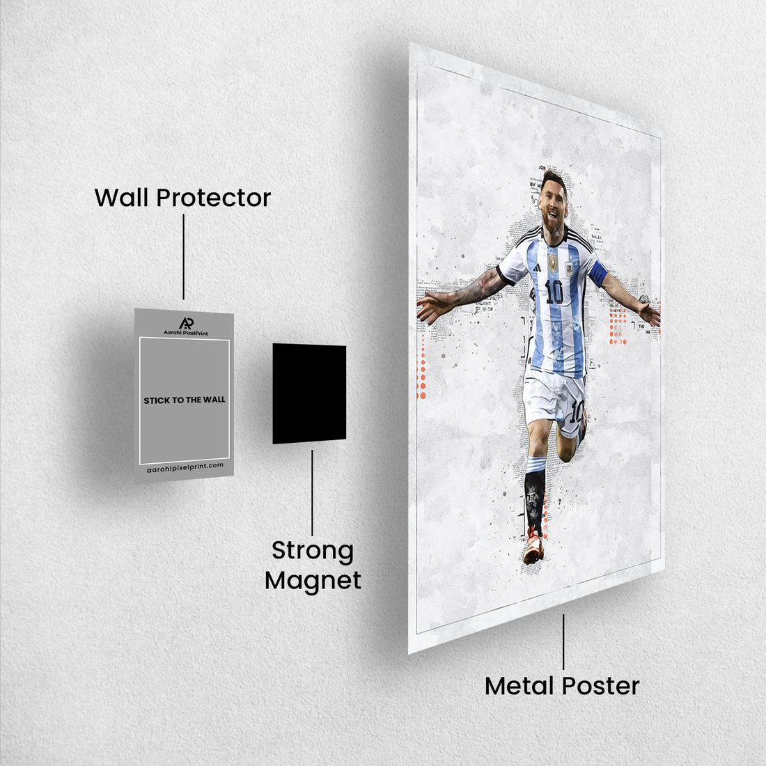 Lionel Messi World Cup Celebration Poster – Artistic Print | Premium Design
