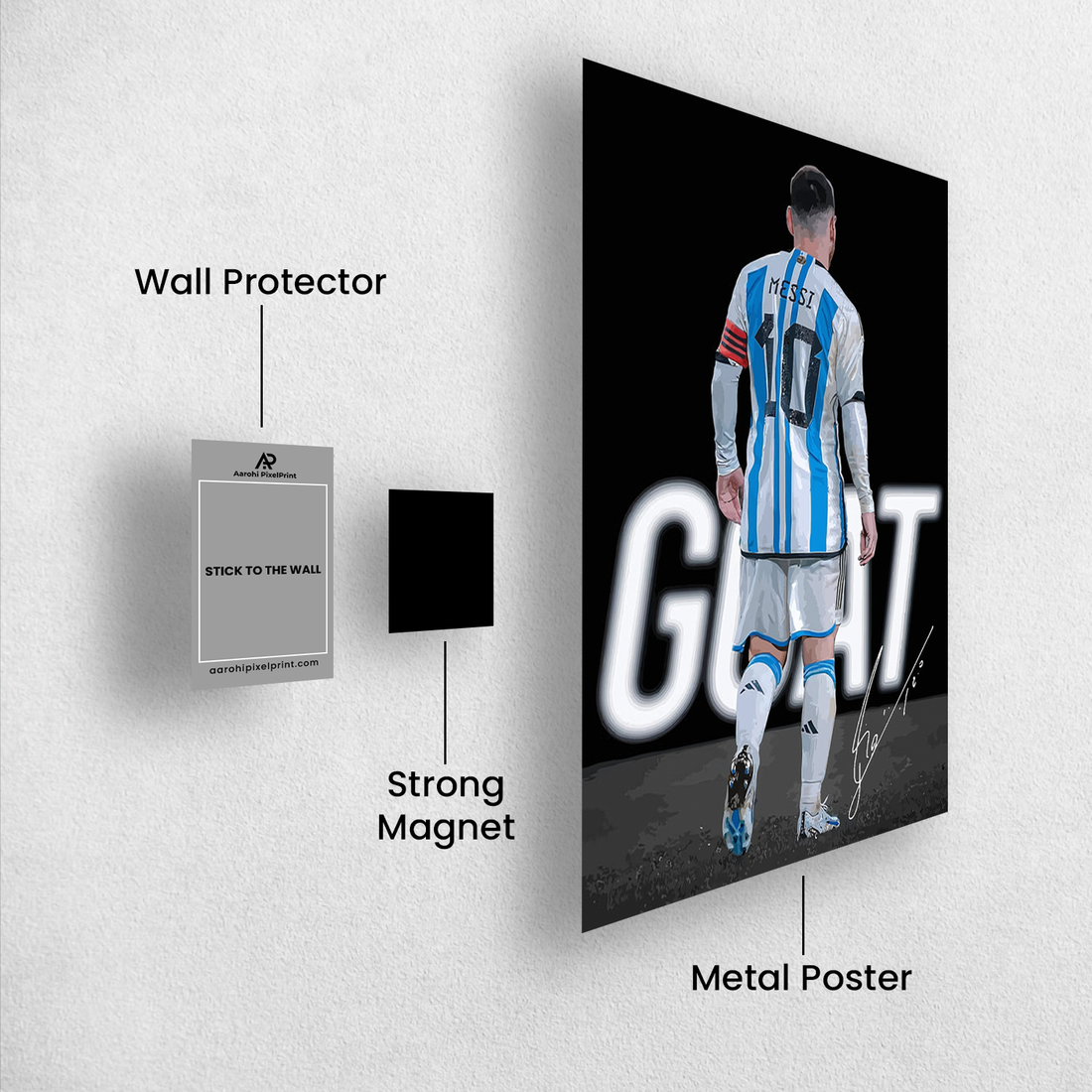 Lionel Messi GOAT Poster – Argentina Legend | Premium Print
