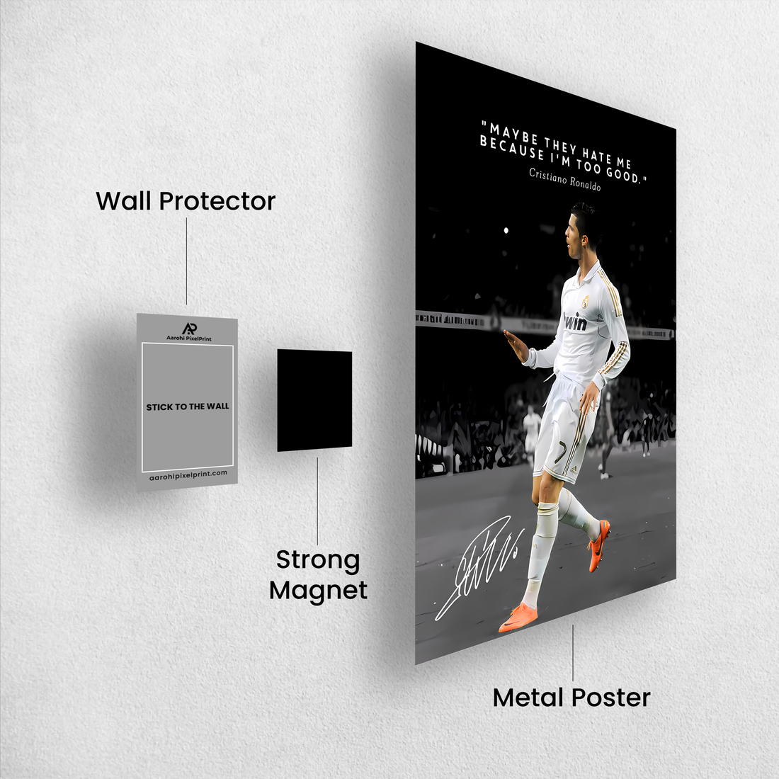 Cristiano Ronaldo Too Good Quote Poster – Real Madrid | Premium Print
