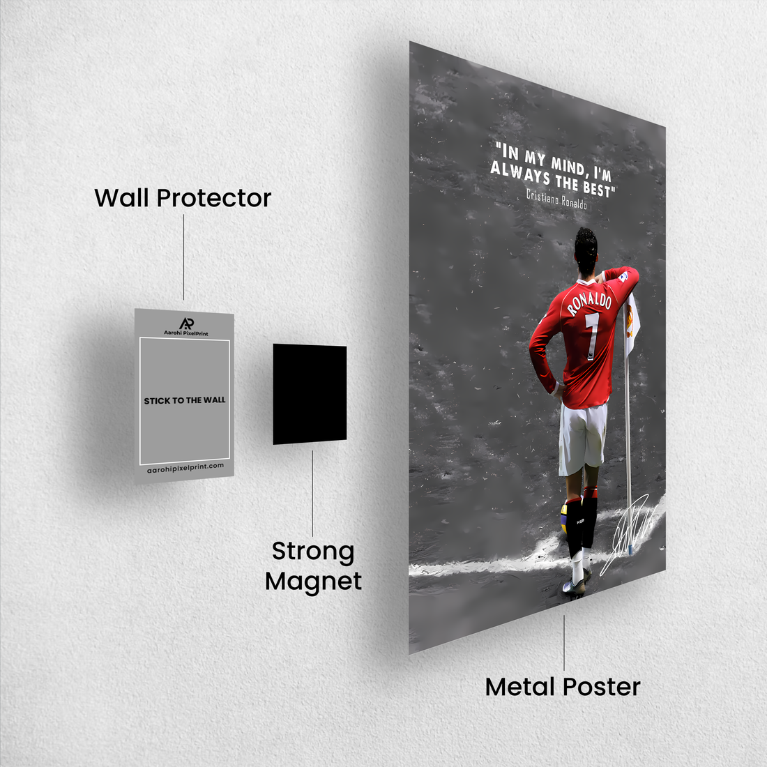 Cristiano Ronaldo Always The Best Quote Poster – Man United | Premium Print