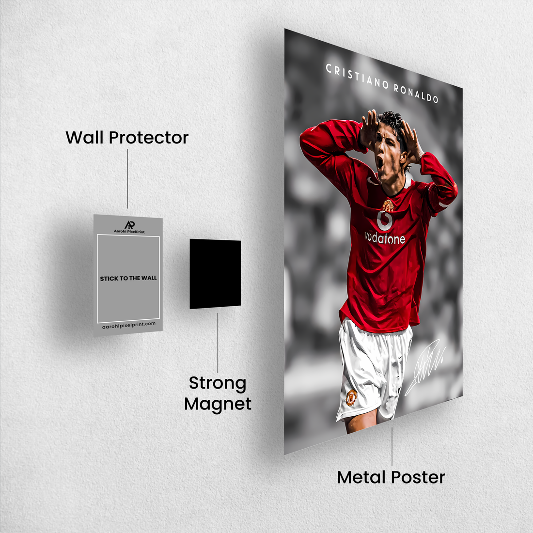 Cristiano Ronaldo Hear Me Now Celebration Poster – Man United | Premium Print