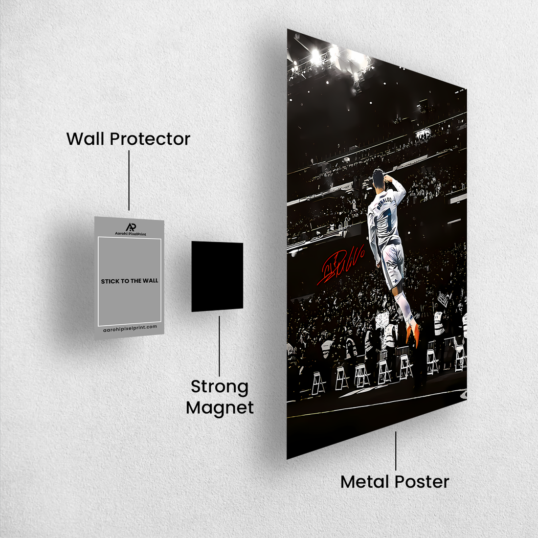 Cristiano Ronaldo Siuuu Celebration Poster – Real Madrid | Premium Print