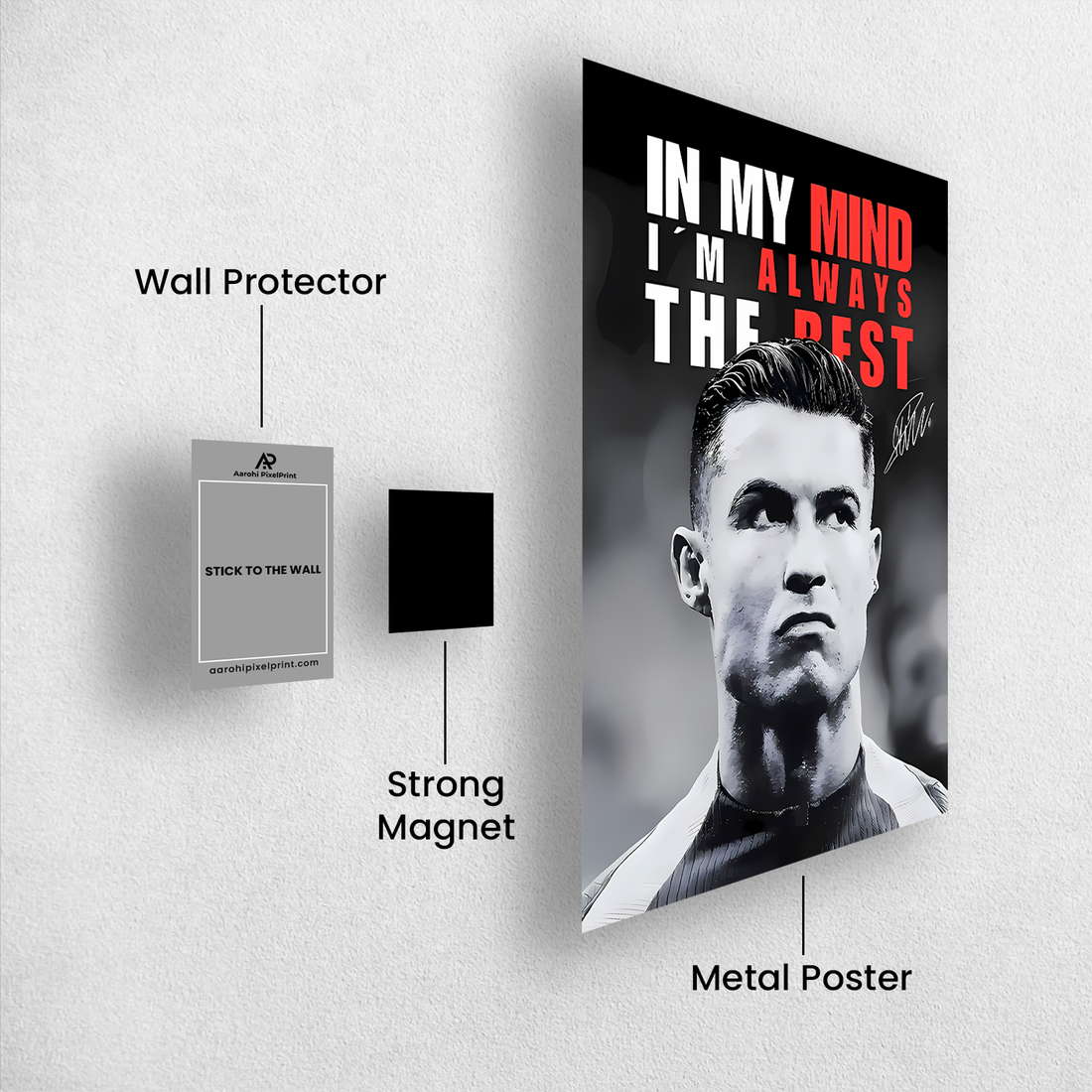 Cristiano Ronaldo Motivational Poster – "In My Mind, I’m Always The Best" | Premium Print