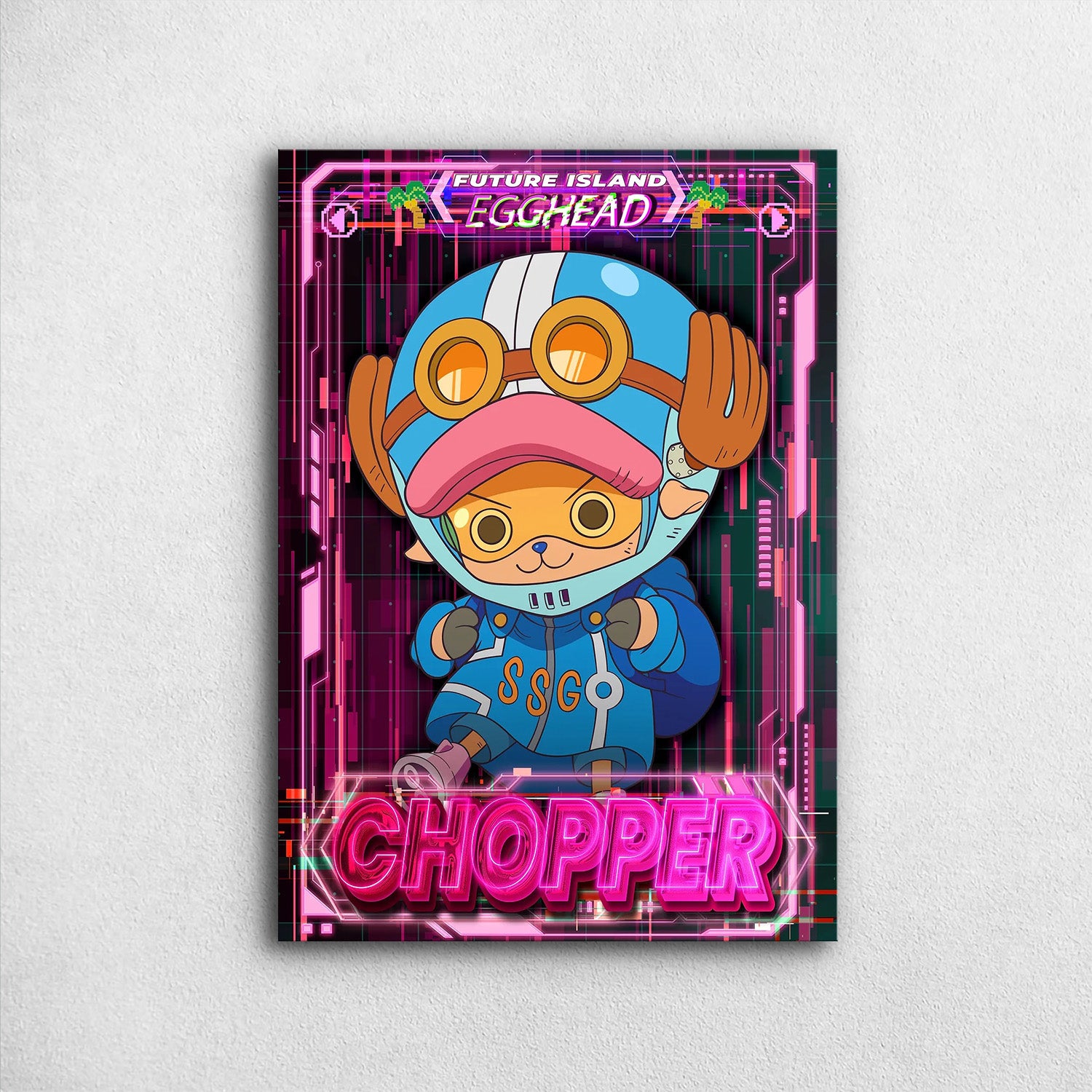Chopper_s Egghead Island Techwear One Piece Metal Poster