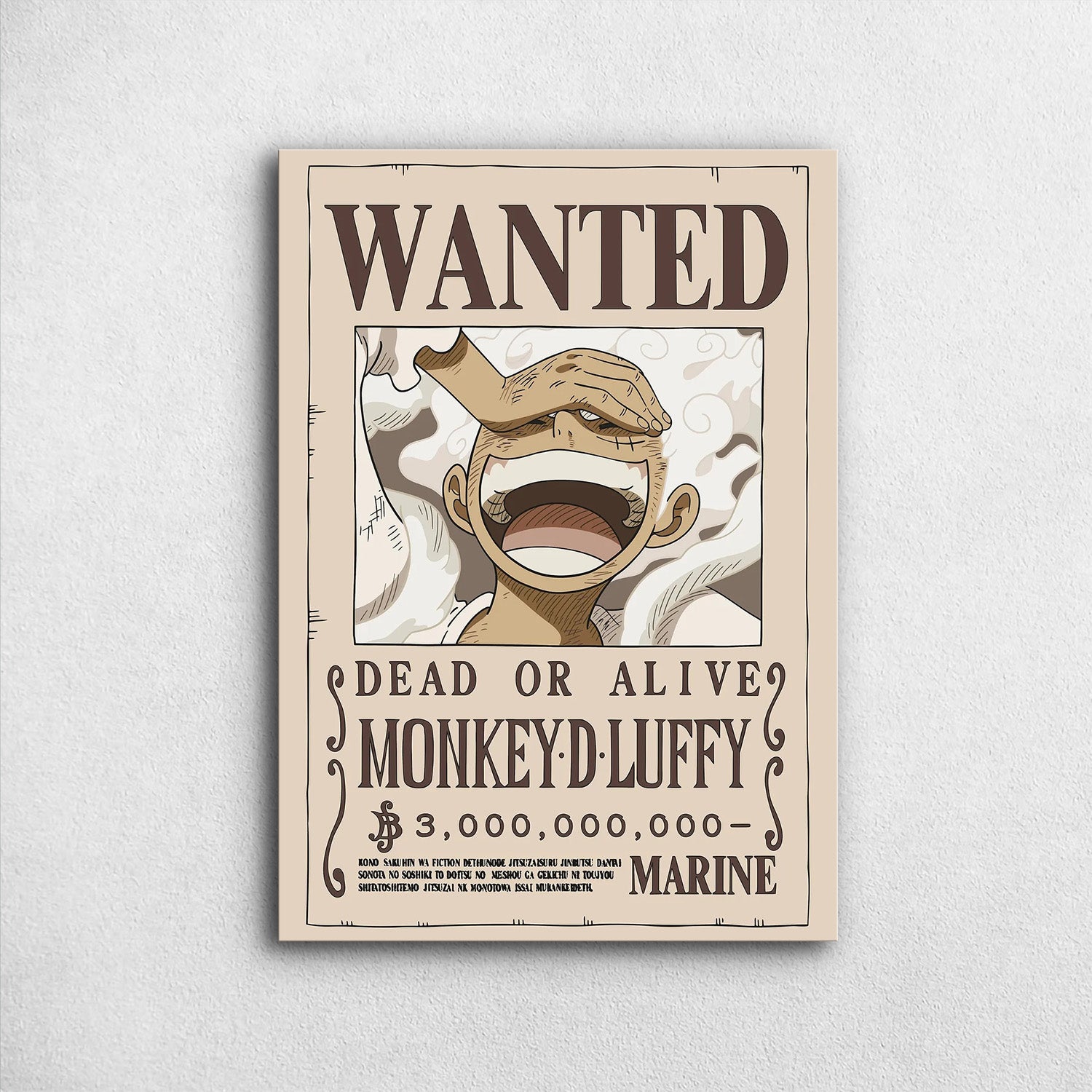 Monkey D. Luffy Wanted after Wano One Piece Metal Poster