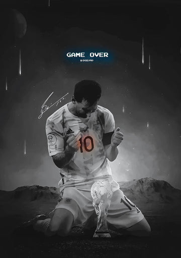 "GAME OVER" – Lionel Messi World Cup Poster