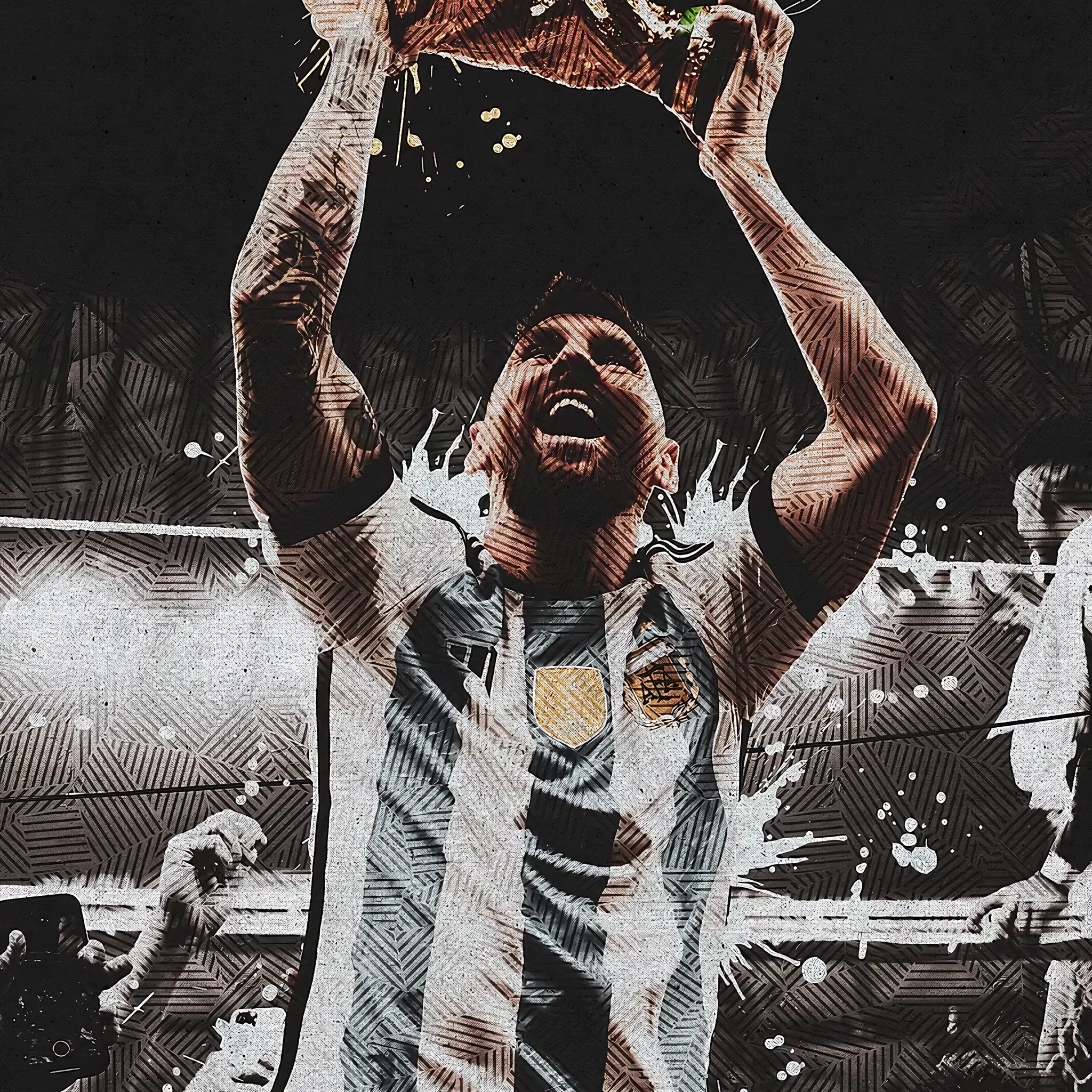 Lionel Messi World Cup Victory Poster – Argentina Champion Art | Premium Poster