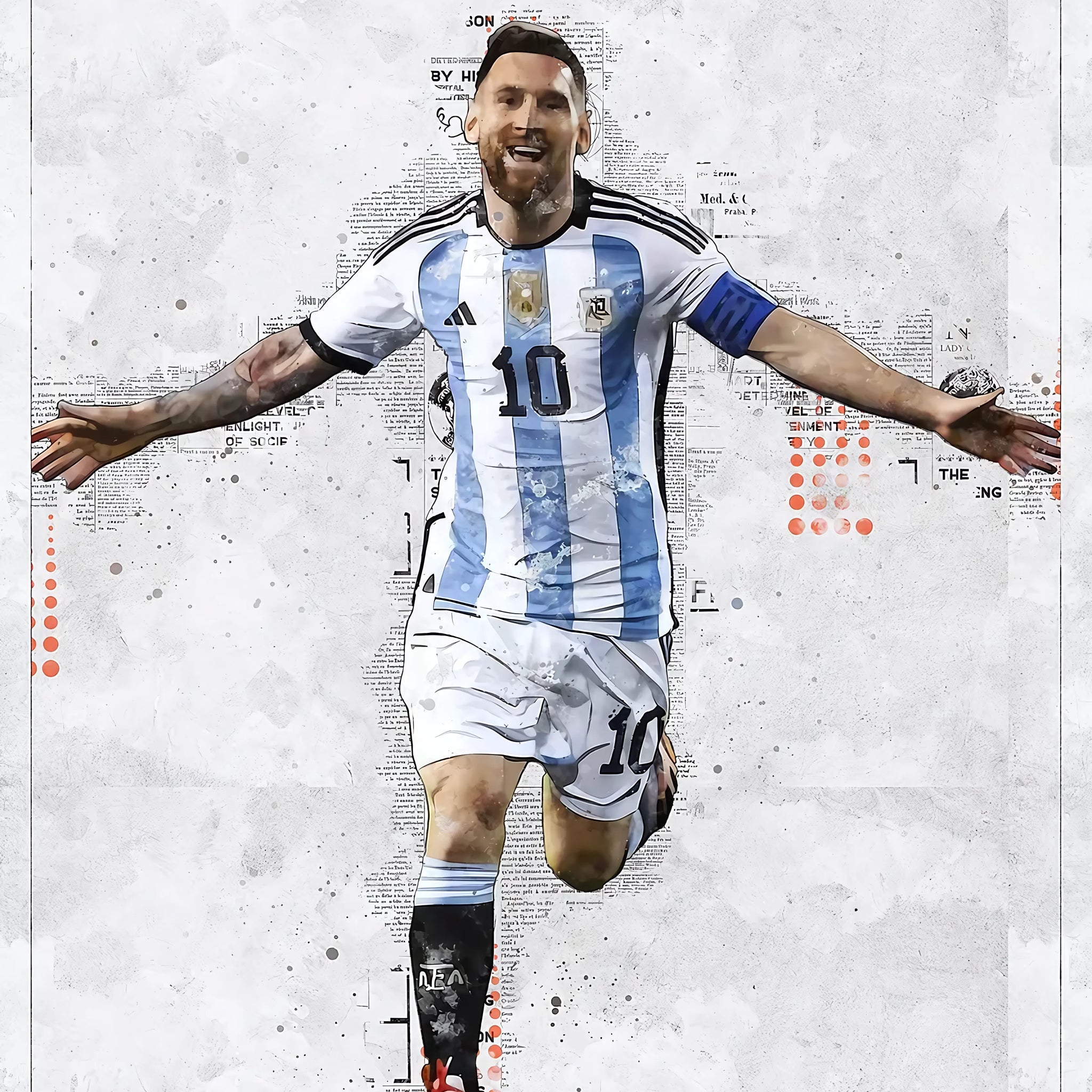 Lionel Messi World Cup Celebration Poster – Artistic Poster | Premium Poster