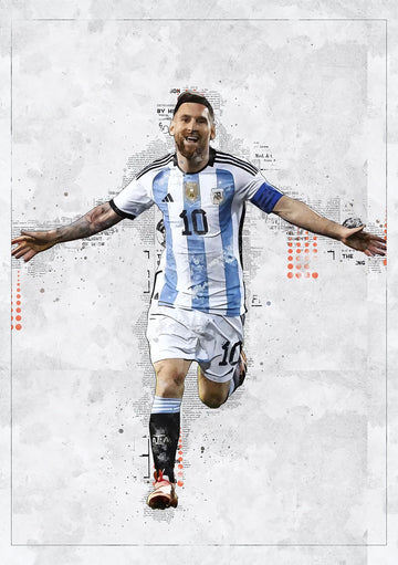 Lionel Messi World Cup Celebration Poster – Artistic Poster | Premium Poster