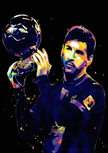 Lionel Messi Ballon d’Or Poster – Abstract Digital Art | Premium Poster