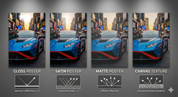 Matte vs Gloss vs Satin Posters: The Technical Guide to Print Quality