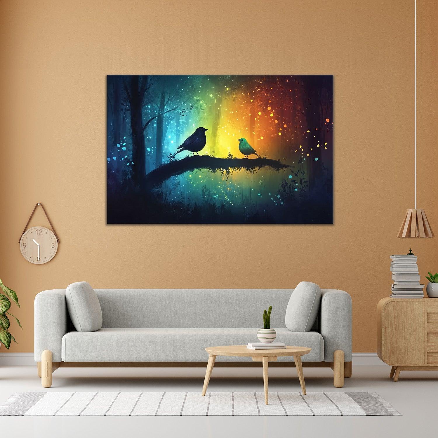 Birds Canvas Painting in Hall