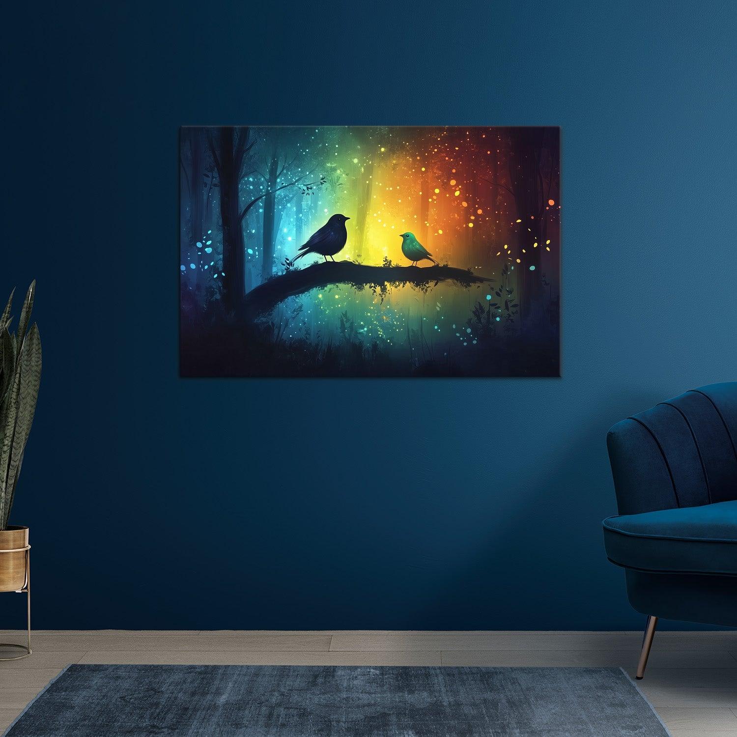 Birds Canvas Painting Study Room