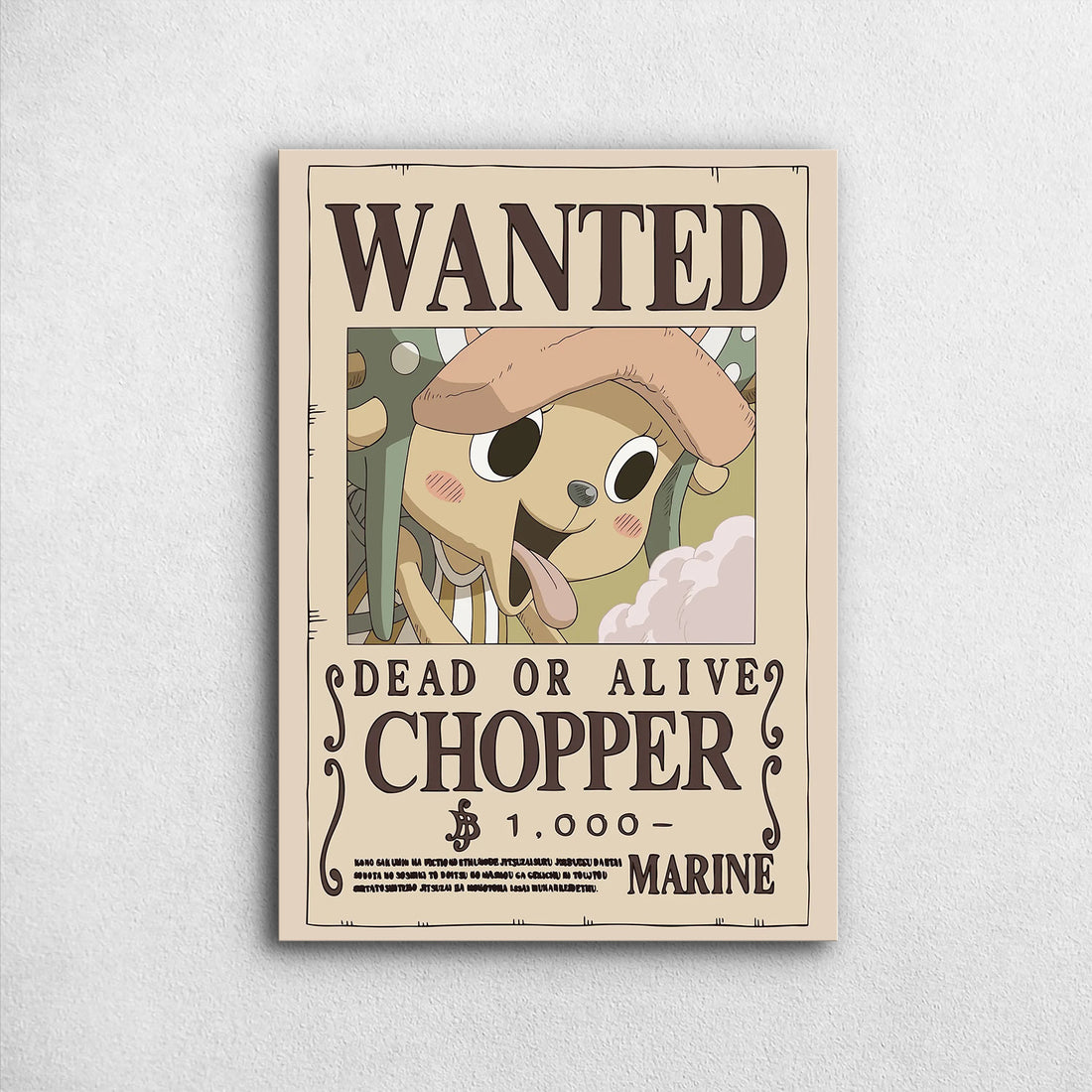 Chopper Wanted after Wano - One Piece Metal Poster Media 1