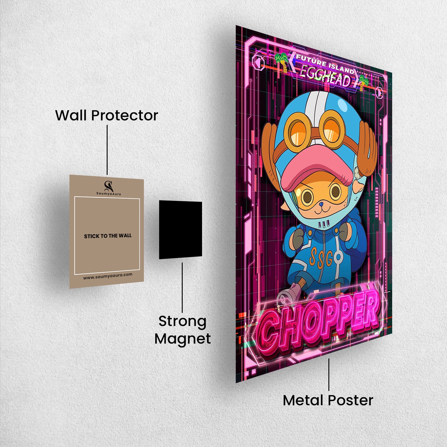 Chopper_s Egghead Island Techwear One Piece Metal Poster