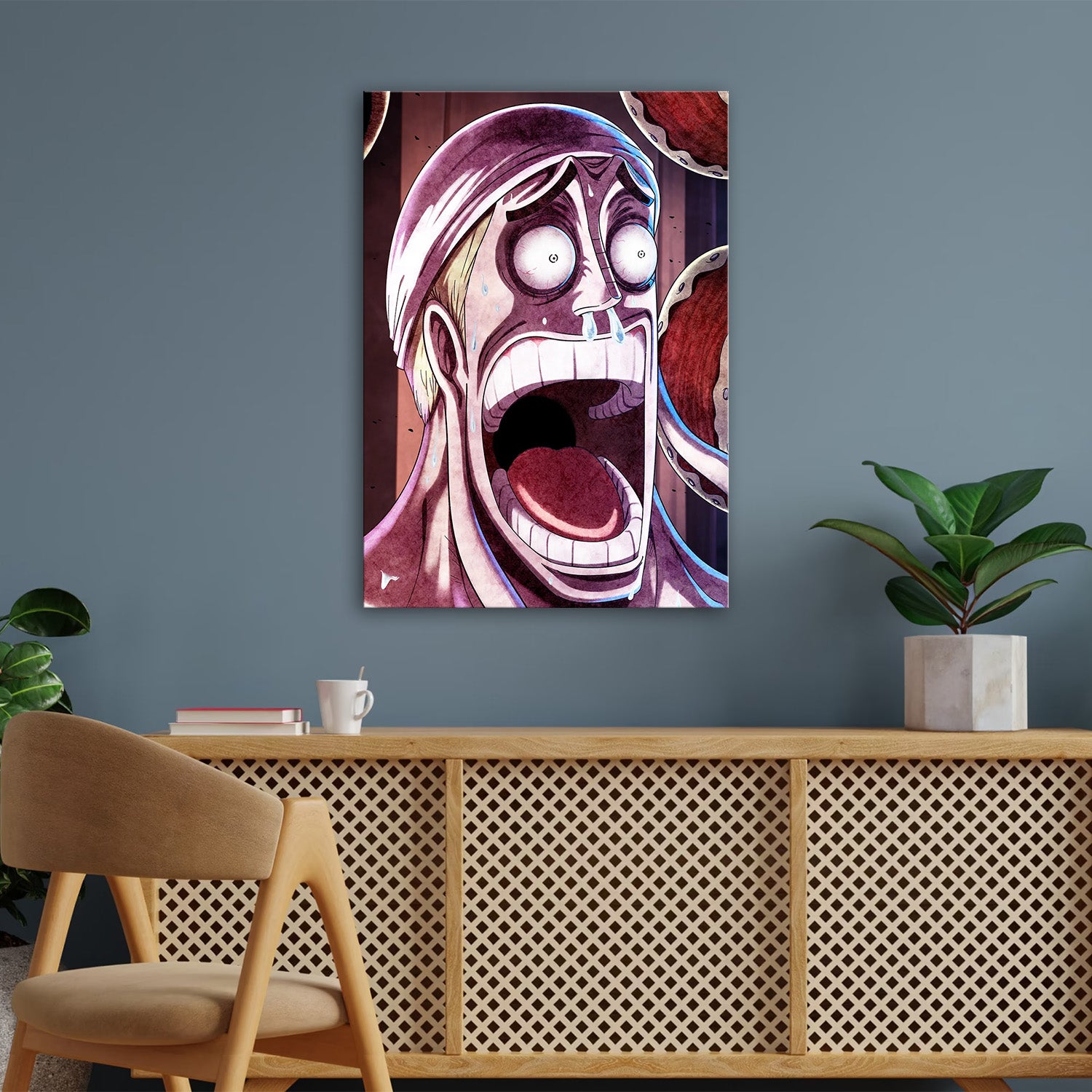 Iconic Painted Horrified Enel - One Piece Metal Poster Media 3