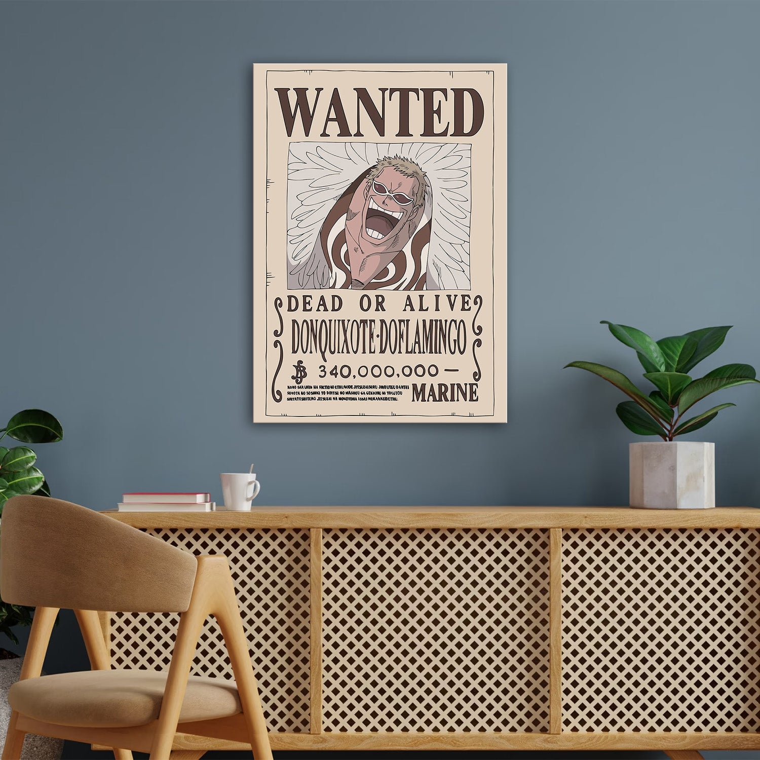 Donquixote Doflamingo Wanted - One Piece Metal Poster Media 3