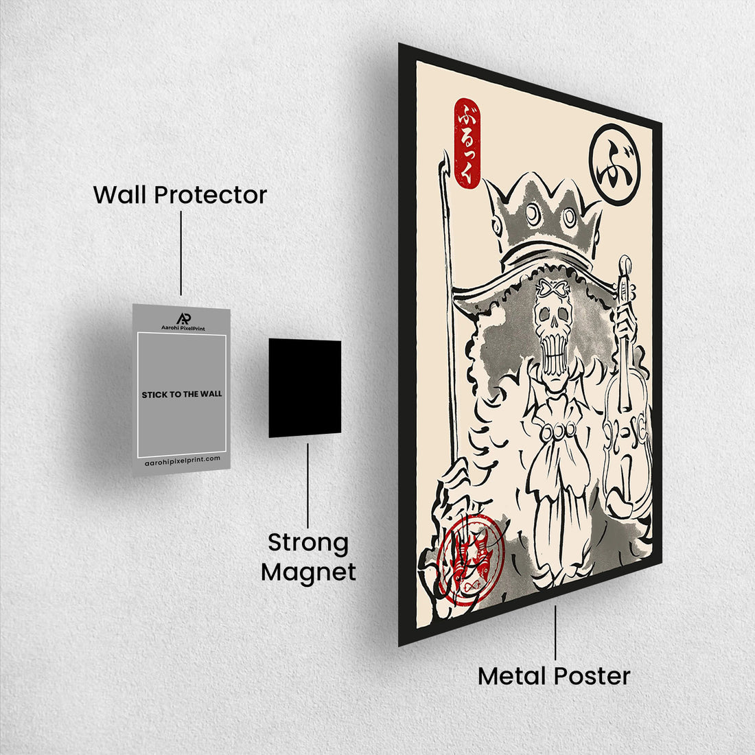 Brook Ukiyo-e - One Piece Metal Poster Media 1