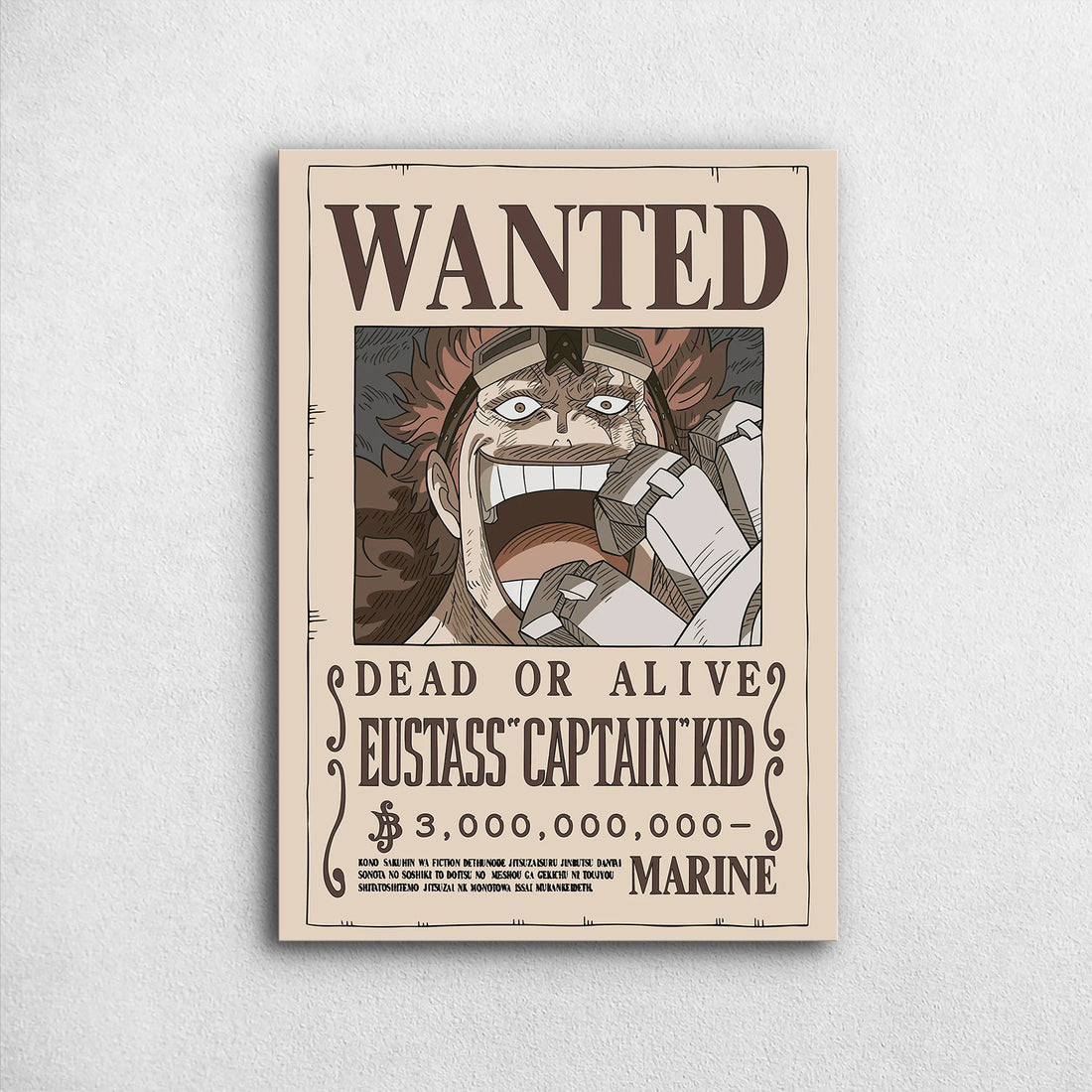 Eustass _Captain_ Kid after Wano Wanted - One Piece Metal Poster Media 1