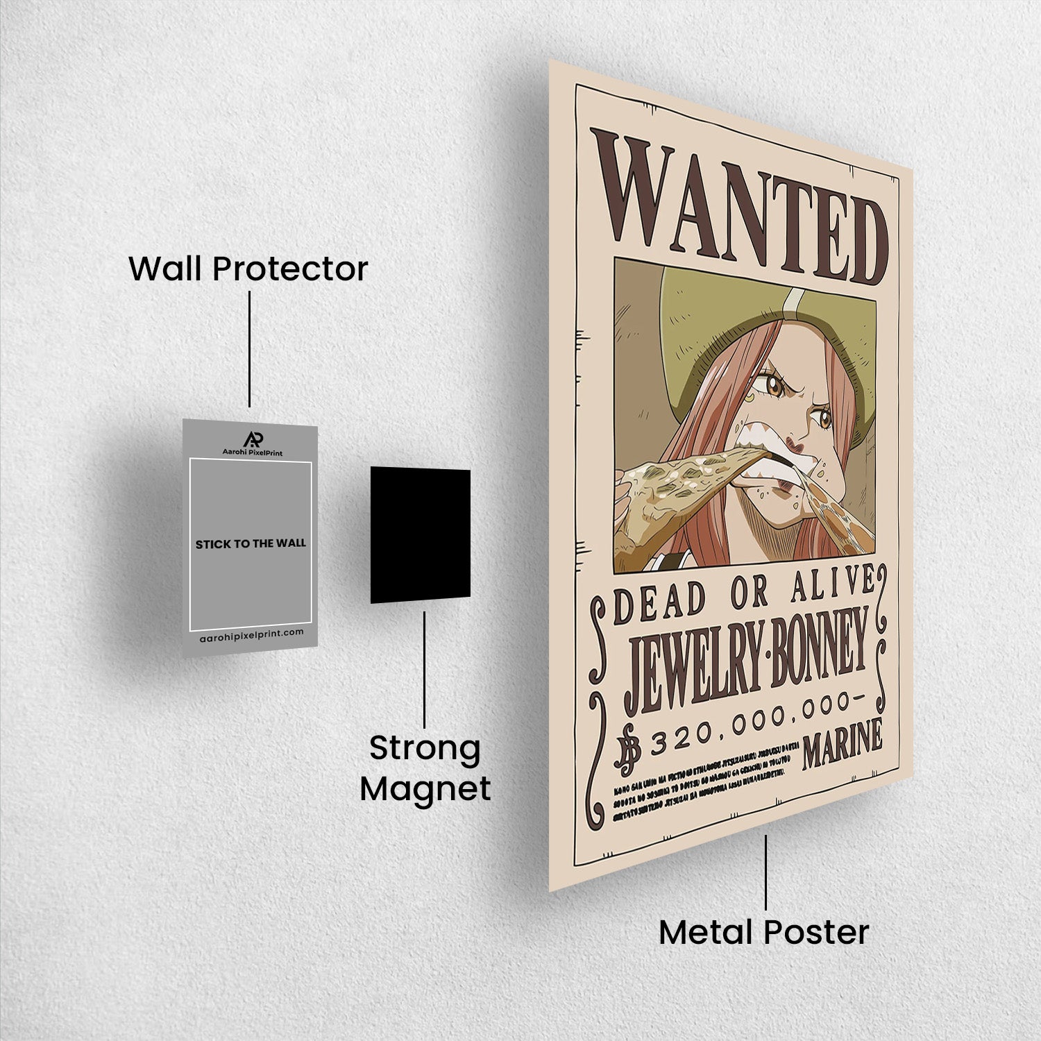 Jewelry Bonney Wanted - One Piece Metal Poster Media 2