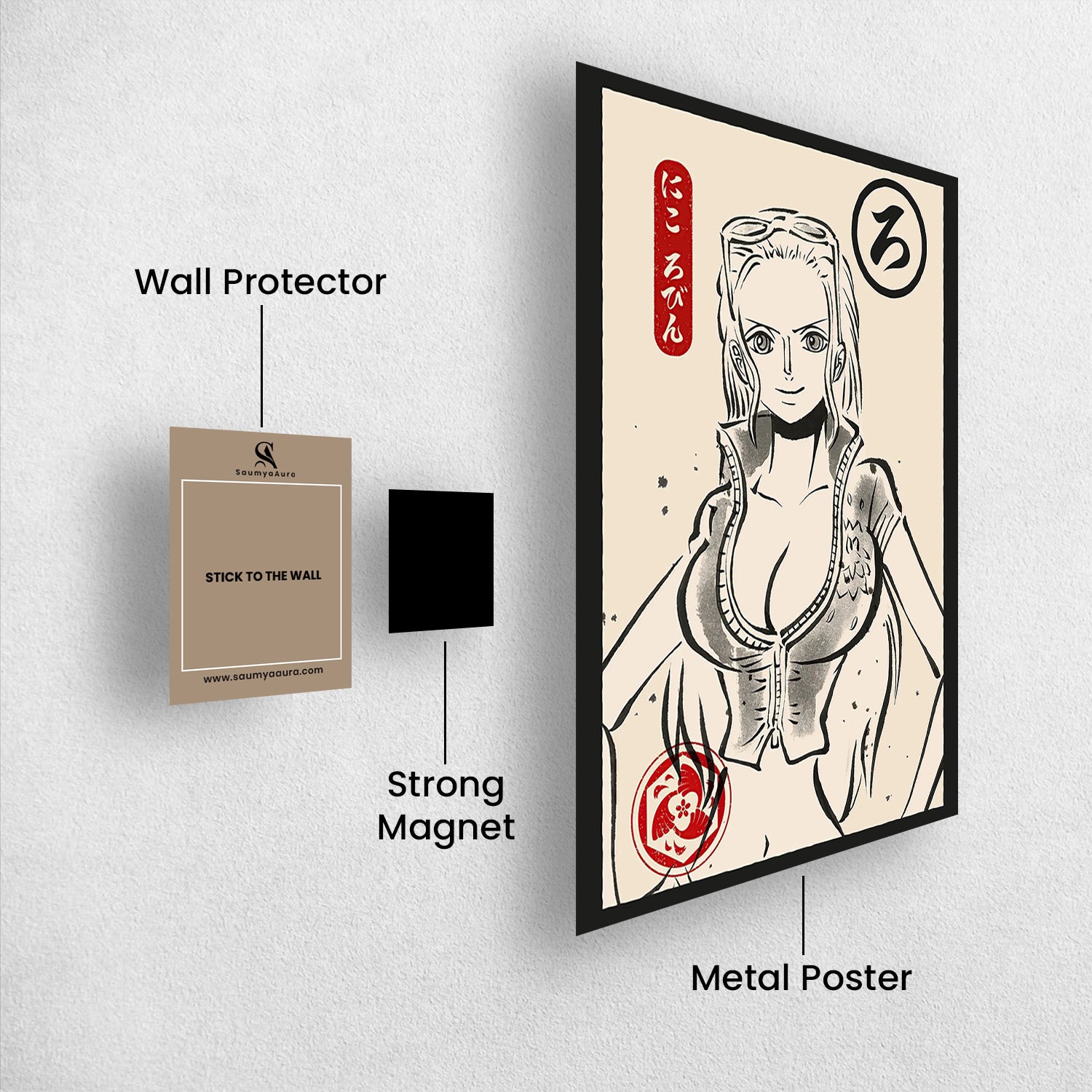 Nico Robin Ukiyo-e - One Piece Metal Poster Media 2