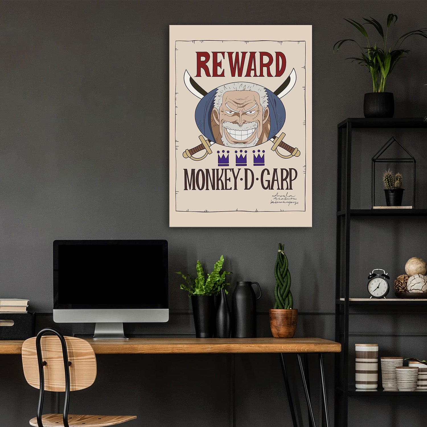Monkey D. Garp Wanted - One Piece Metal Poster Media 4