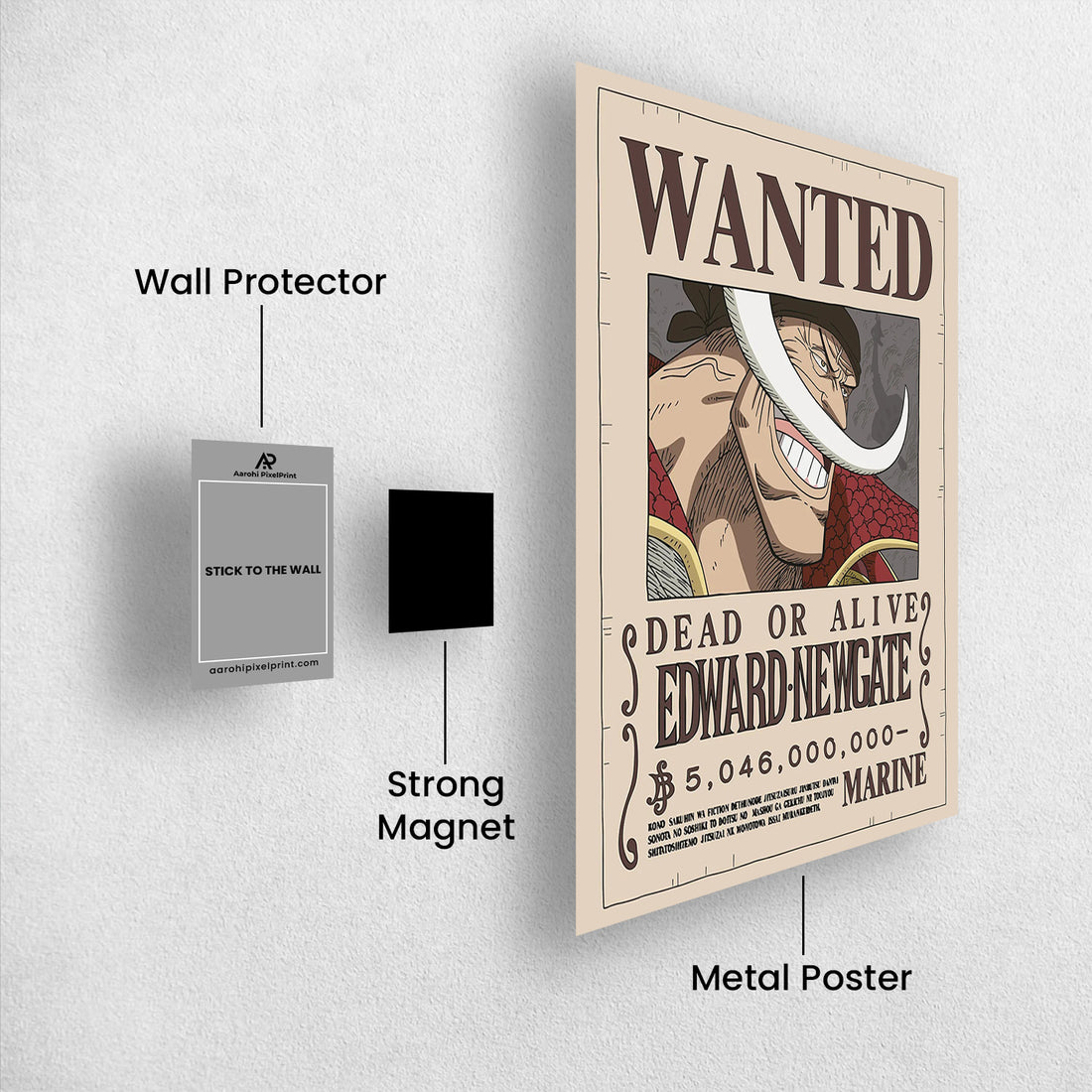 Edward Newgate Wanted - One Piece Metal Poster Media 1