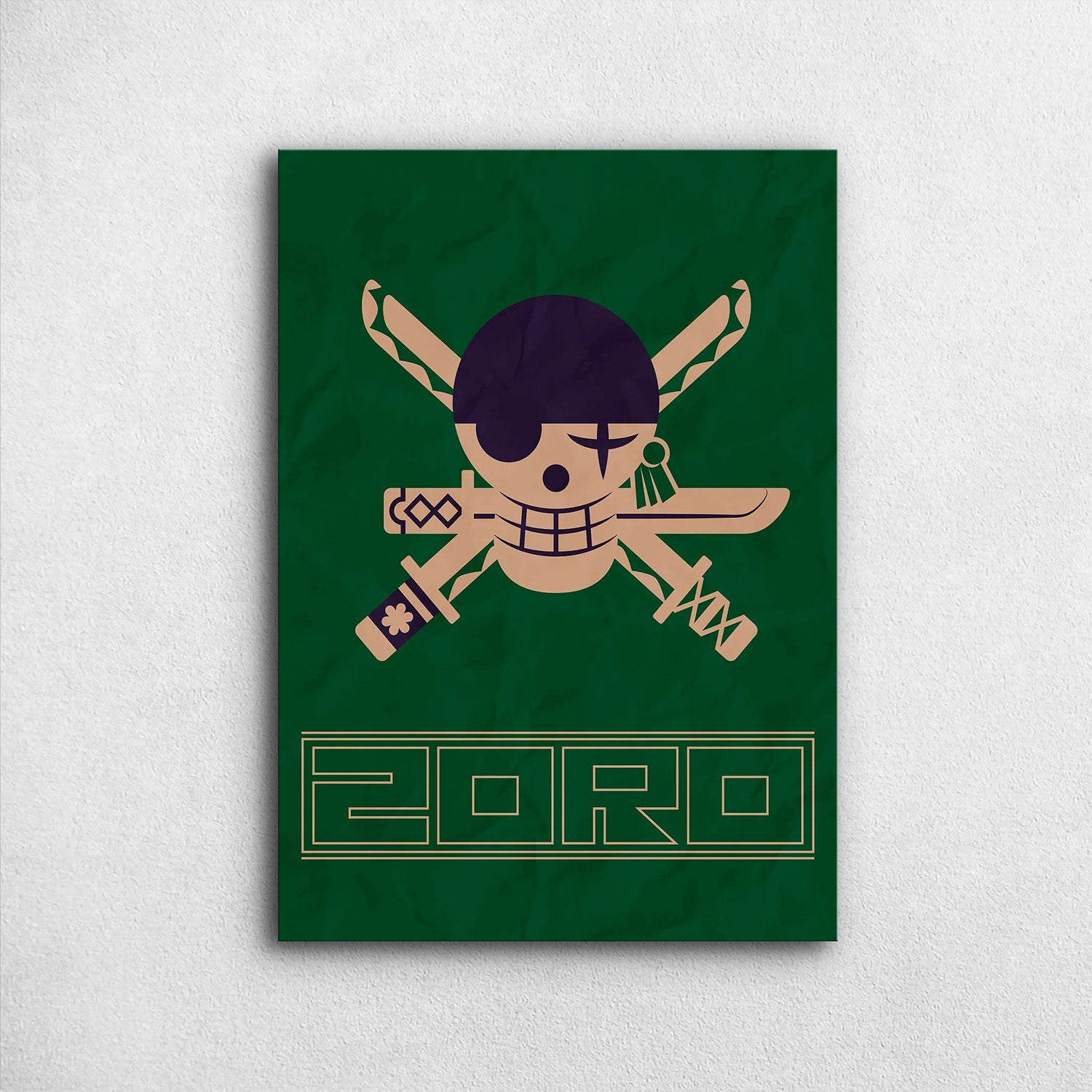Roronoa Zoro Flag - One Piece Metal Poster Media 1