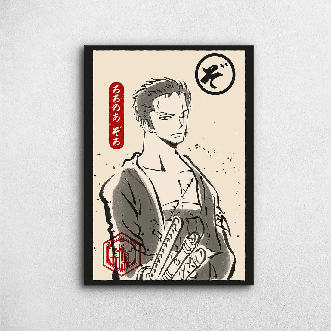 Roronoa Zoro Ukiyo-e - One Piece Metal Poster Media 1