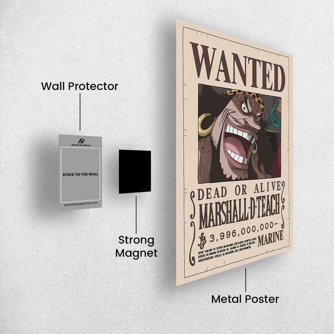 Marshall D. Teach Wanted - One Piece Metal Poster Media 1