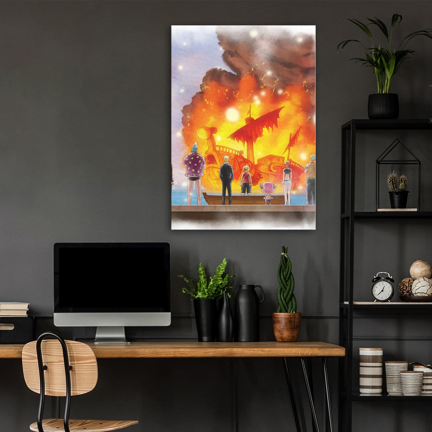 Iconic Watercolor Farewell To Going Merry - One Piece Metal Poster Media 4