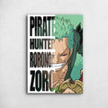 Pirate Hunter Roronoa Zoro - One Piece Metal Poster Media 1