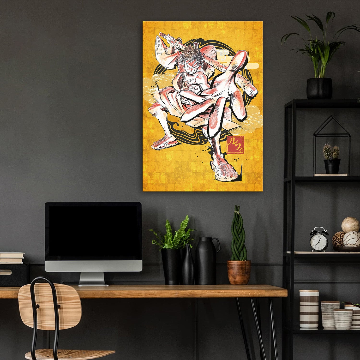 Monkey D. Luffy Japanese Keikaku - One Piece Metal Poster Media 4