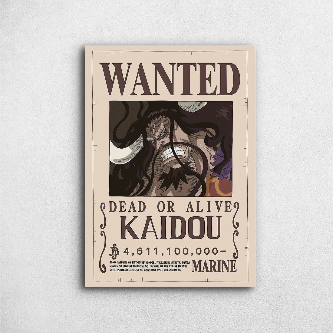 Kaidou Wanted - One Piece Metal Poster Media 1