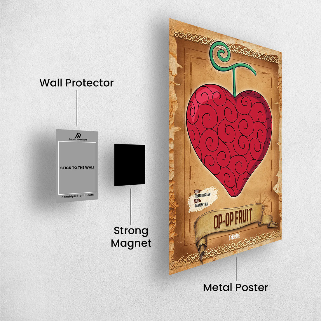 OP-OP Fruit - One Piece Metal Poster Media 1