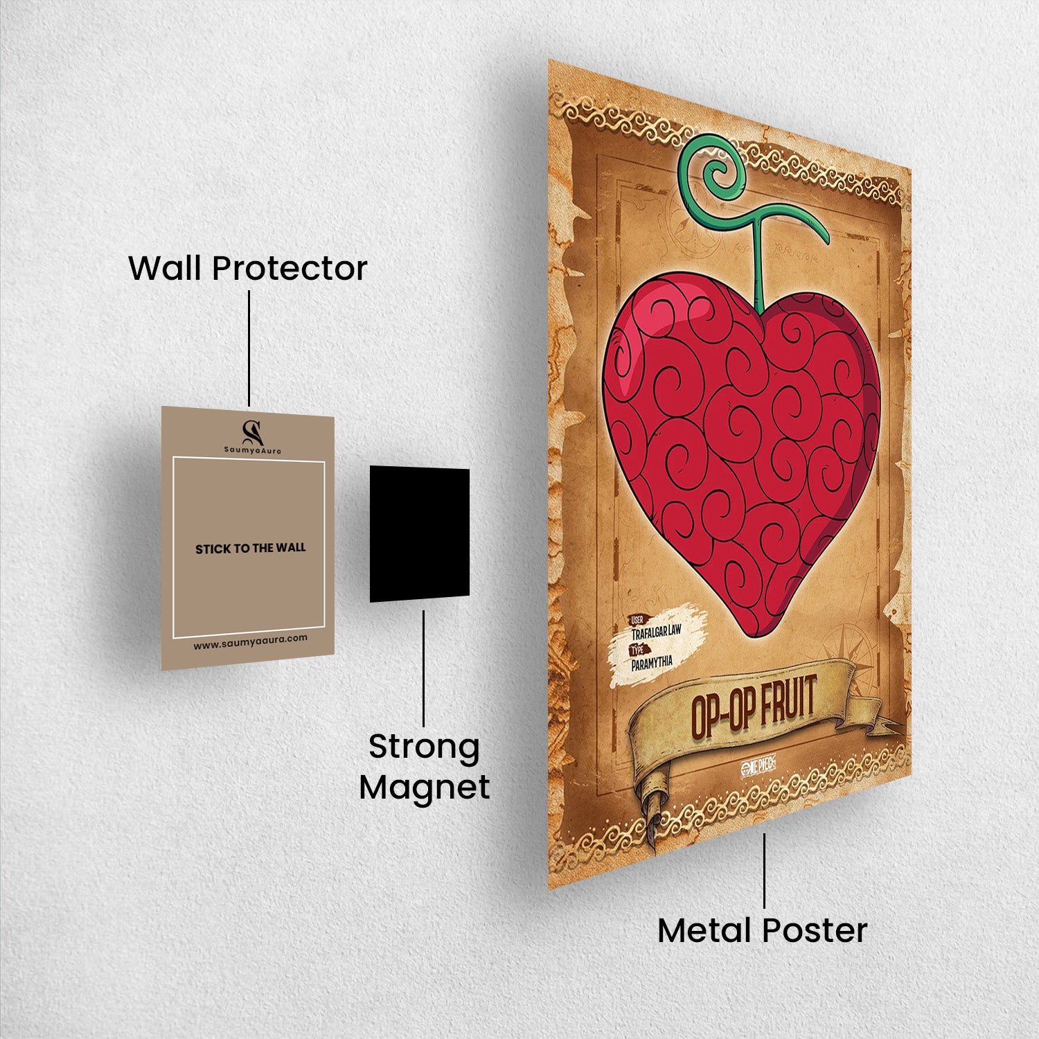 OP-OP Fruit - One Piece Metal Poster Media 2