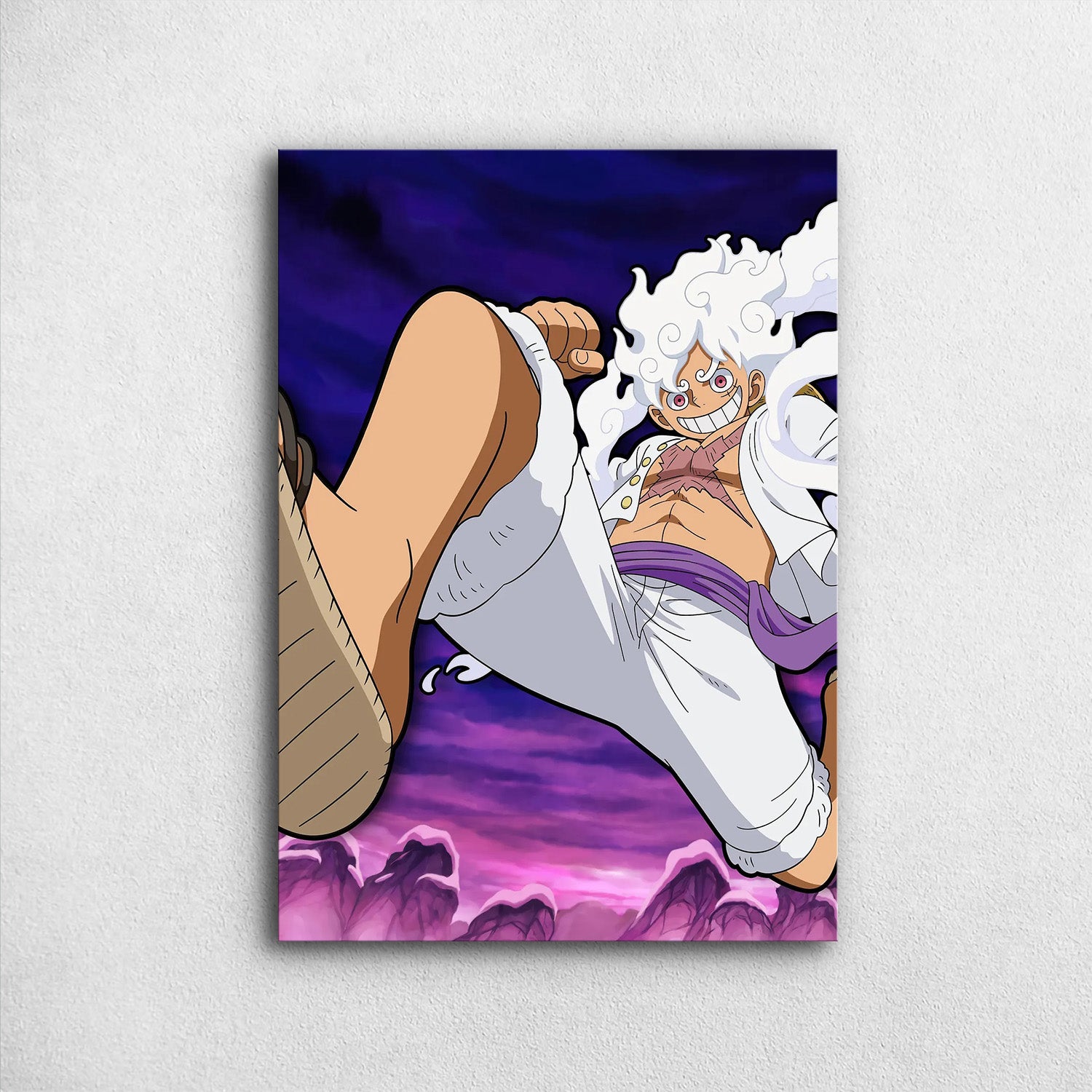 Luffy Unleashed_ Gear 5 Power One Piece Metal Poster