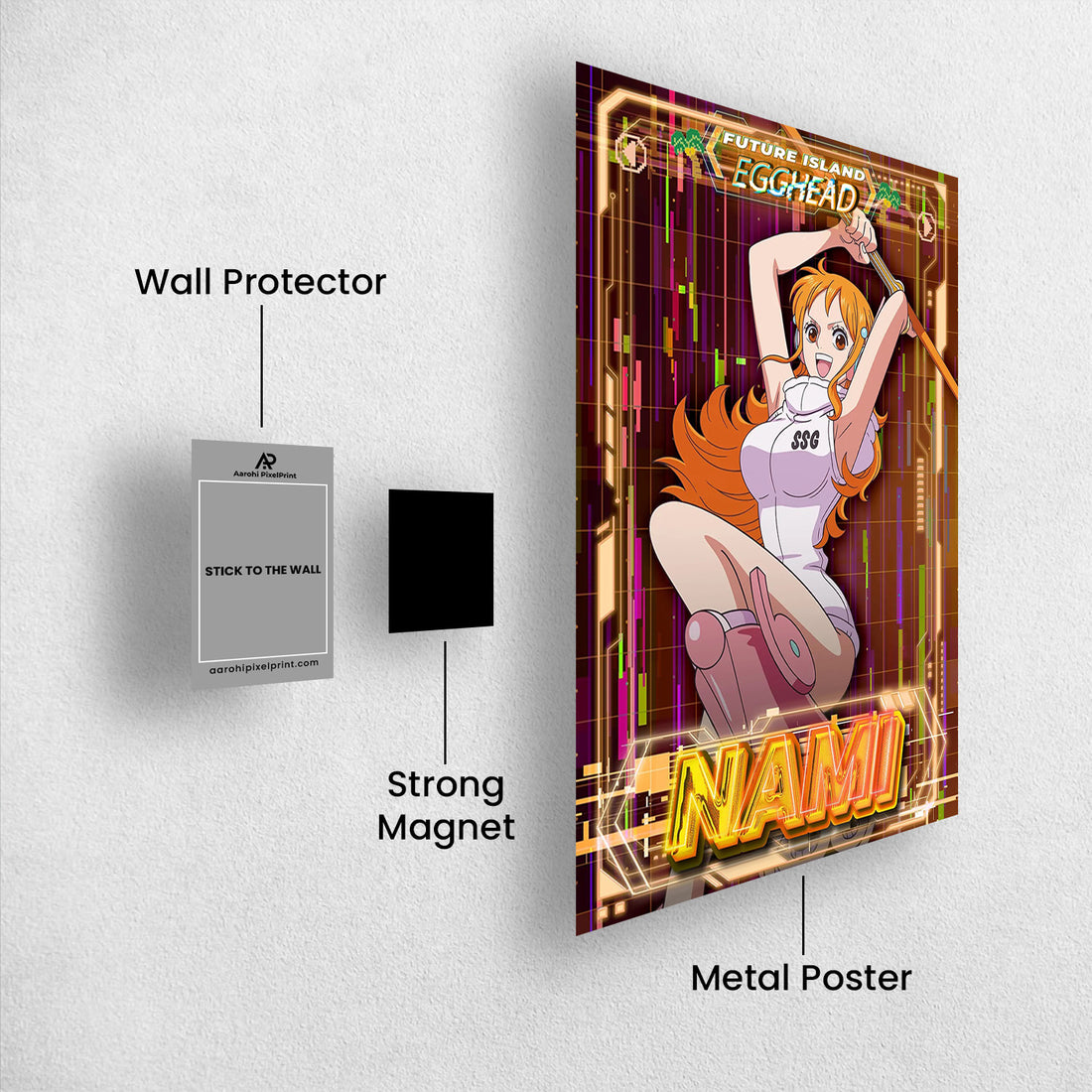 Nami_s Future Island Adventure - One Piece Metal Poster Media 1