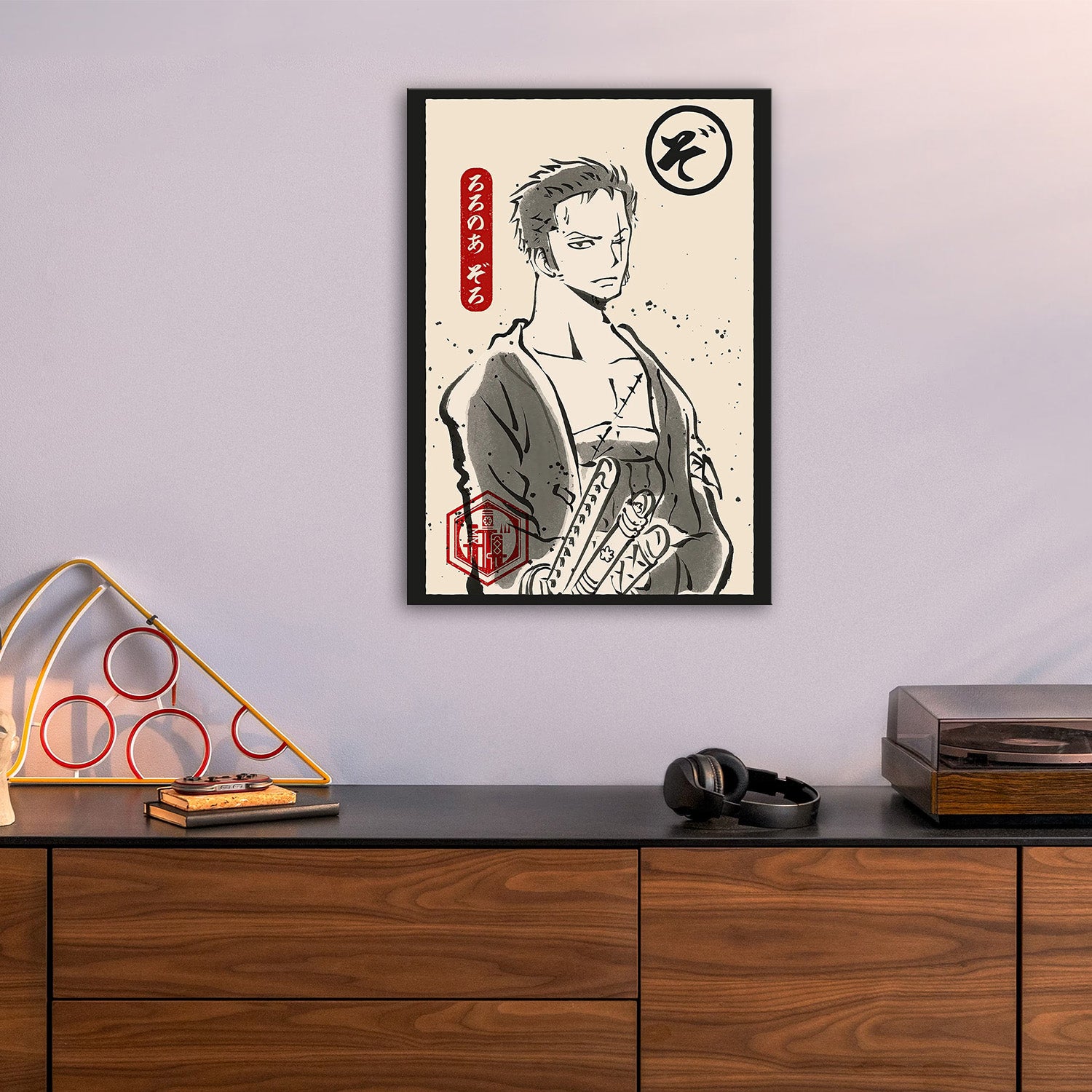 Roronoa Zoro Ukiyo-e - One Piece Metal Poster Media 5
