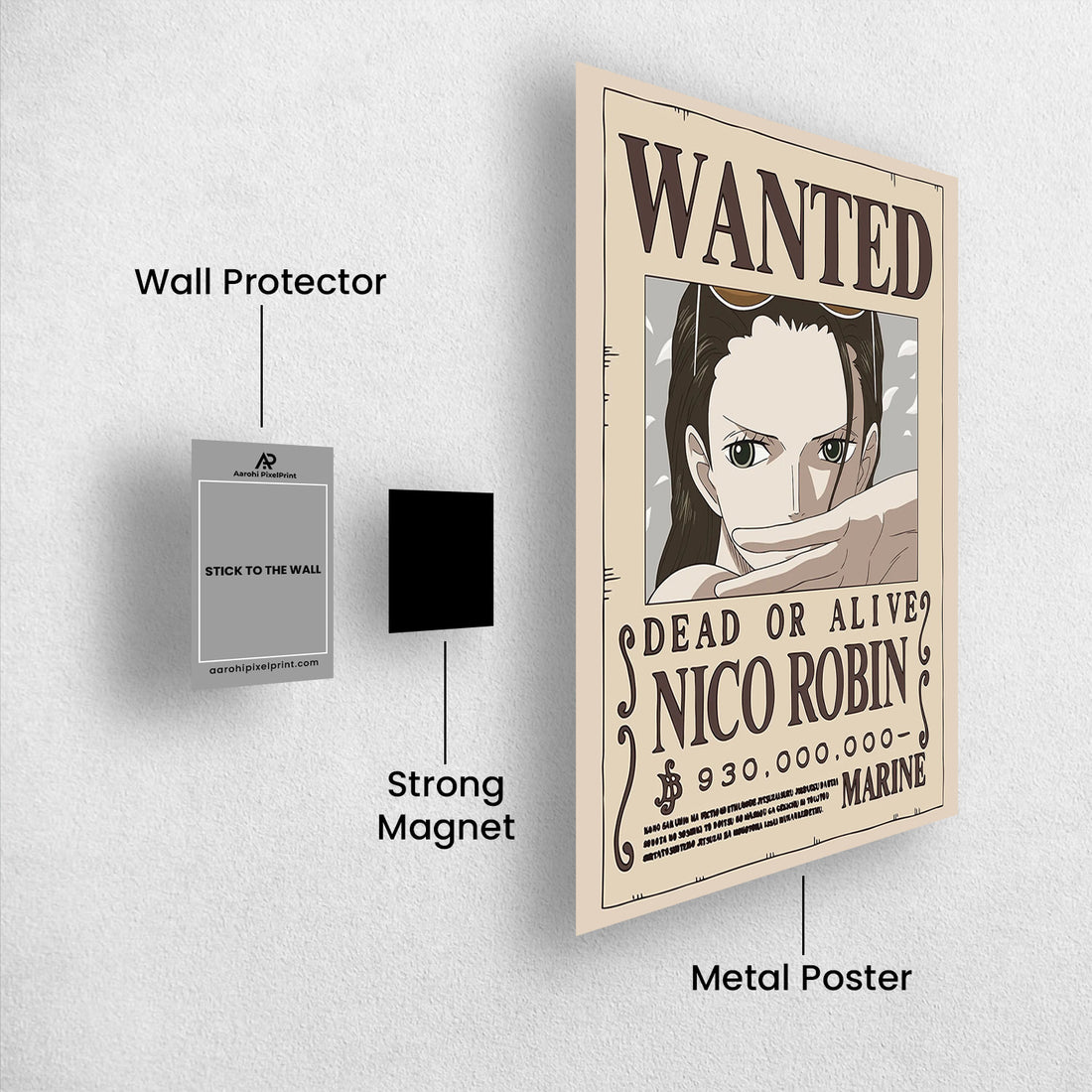 Nico Robin Wanted after Wano - One Piece Metal Poster Media 1
