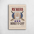 Monkey D. Garp Wanted - One Piece Metal Poster Media 1